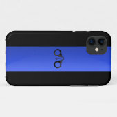 Fall mit Thin Blue Line & Handcuffs Case-Mate iPho iPhone Hülle (Rückseite (Horizontal))