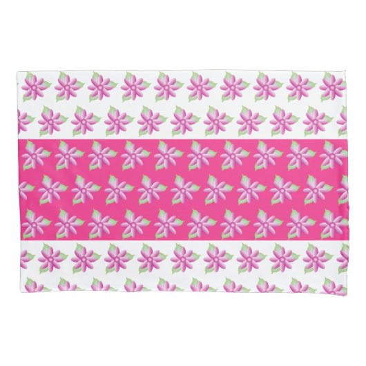 Fall mit umkehrbarer Blume oder Streifen Kissenbezug (Vorderseite)