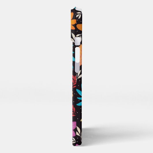 Fall mit voller Blume und zuversichtlicher Einstel iPhone Hülle (Linke Seite)