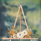 Fall Modern Wedding Burnt orange Willkommen Acrylschild (Neutral)