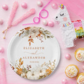 Fall Moderne rustikale Hochzeit Pappteller (Party)