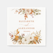 Fall Moderne rustikale Hochzeit Serviette (Vorderseite)