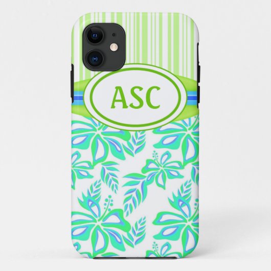 Fall Monogram Hibiskus Blume iPhone 5 Case-Mate iPhone Hülle (Rückseite)
