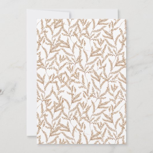 Fall Monogram Wedding Einladung (Rückseite)