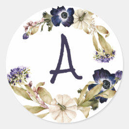 Fall-Monogramm personalisiert Runder Aufkleber