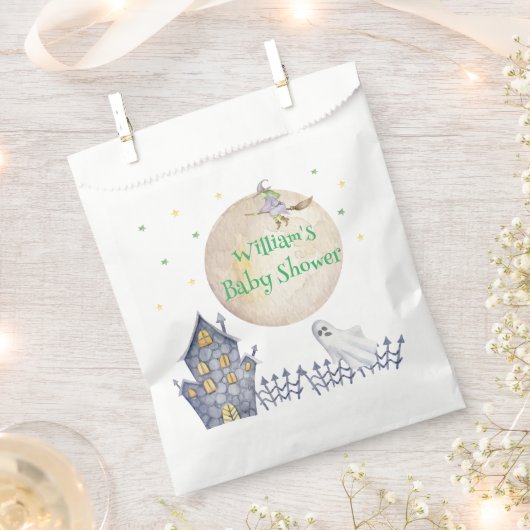 Fall Moon Hexe Spooky House Babydusche Geschenktütchen (Ausgeschnitten)
