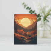 Fall Moon Postkarte (Stehend Vorderseite)