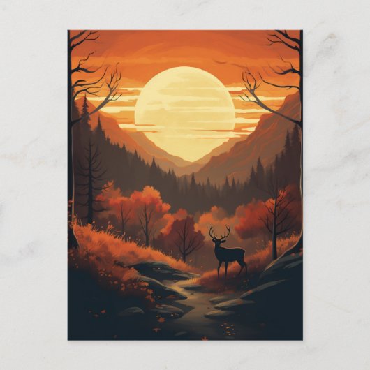 Fall Moon Postkarte (Vorderseite)
