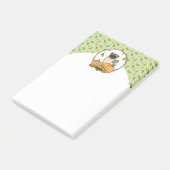 Fall Mops Hund (fawn) Pumpkins Blätter Niedlich Post-it Klebezettel (angewinkelt)