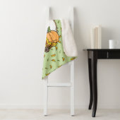 Fall Mops Hund (fawn) Pumpkins Blätter Niedlich Sherpadecke (Beispiel)