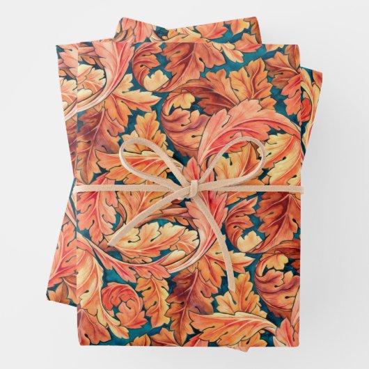Fall Morris-Blätter Geschenkpapier Set (Beispiel)
