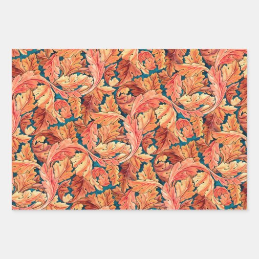 Fall Morris-Blätter Geschenkpapier Set (Vorderseite)