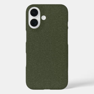 Fall Moss Green Glitzer iPhone 16 - individuell an Hülle