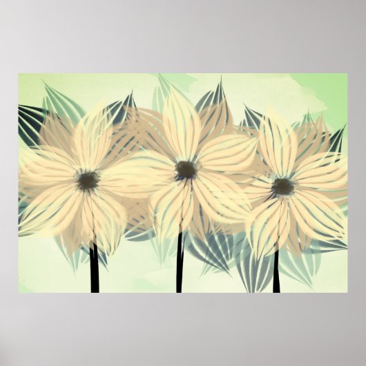 Fall Motion Blume Kunst Poster (Vorne)