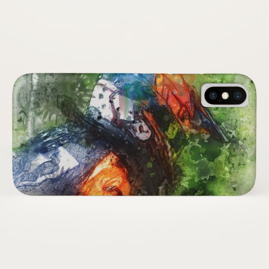 Fall Motocross Rider Art Designer Case-Mate iPhone Hülle (Rückseite (Horizontal))