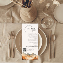 Fall Mountain Hochzeit mit QR Code