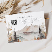 Fall Mountain QR Code Wedding Details Card Begleitkarte