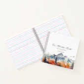 Fall Mountain Watercolor Wedding Guest Notizblock (Innenseite)