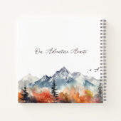 Fall Mountain Watercolor Wedding Guest Notizblock (Rückseite)
