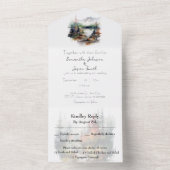 Fall Mountain Wedding All In One Einladung (Innen Boden)