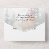 Fall Mountain Wedding All In One Einladung (Rückseite)