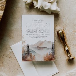 Fall Mountain Wedding Details Card Begleitkarte