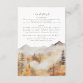 Fall Mountain Wedding Details - Eintrittskarte Begleitkarte (Vorderseite)