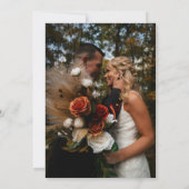 Fall Mountain Wedding Foto Einladung (Rückseite)