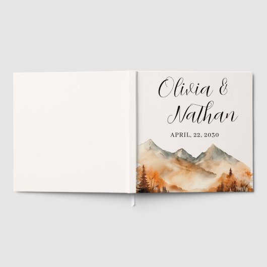 Fall Mountain Wedding Gästebuch (Voll)