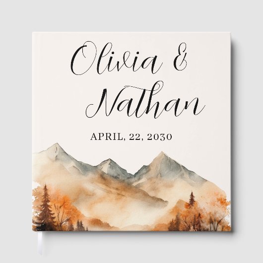 Fall Mountain Wedding Gästebuch (Vorderseite)