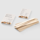 Fall Mountain Wedding Program Fan Fächer (Non-assembled)