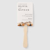 Fall Mountain Wedding Program Fan Fächer (Vorderseite)