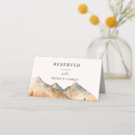Fall Mountain Wedding Reservierte Seat Sign Platzkarte