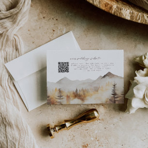 Fall Mountain Wedding RSVP Abschlusskarte Begleitkarte