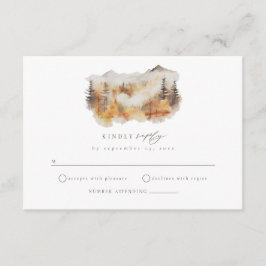 Fall Mountain Wedding RSVP Abschlusskarte Begleitkarte