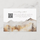 Fall Mountain Wedding RSVP Abschlusskarte Begleitkarte (Vorderseite)