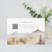 Fall Mountain Wedding RSVP Abschlusskarte Begleitkarte (Stehend Vorderseite)