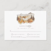 Fall Mountain Wedding RSVP Abschlusskarte Begleitkarte (Vorderseite)