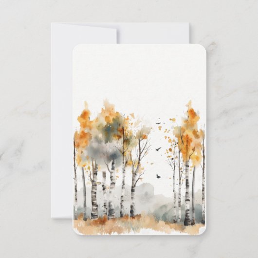 Fall Mountain Wedding RSVP Card (Rückseite)