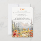 Fall Mountain Wedding RSVP Card (Vorderseite)