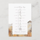 Fall Mountain Wedding Timeline Reihenfolge der Ere Begleitkarte (Vorderseite)