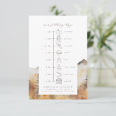 Fall Mountain Wedding Timeline Reihenfolge der Ere Begleitkarte (Stehend Vorderseite)