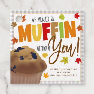 Fall Muffin Gift Tags Geschenkanhänger