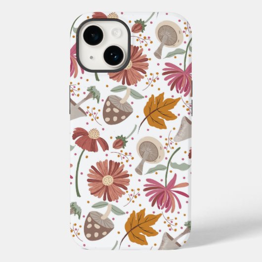 Fall Mushroom, Blätter und Blume Case-Mate iPhone Hülle (Rückseite)