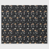 Fall Mushroom Botanische Hütte Goblincore Geschenkpapier (Flach)