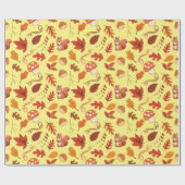 Fall Mushroom/Eichhörnchen Nahtlose Schleifpapier Geschenkpapier (Flach)