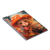Fall Mushroom Girl Cotattcore SpiralNotebook Notizblock (Rechte Seite)