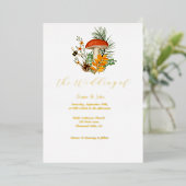 Fall Mushroom Wedding Einladung Foil Einladung (Stehend vorne)