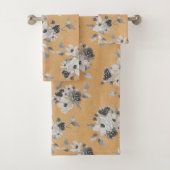 Fall Mustard Floral Badezimmer Handtuch Set (Insitu)