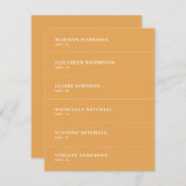 Fall Mustard Terracotta Wedding Platzkarte DIY (Vorne/Hinten)